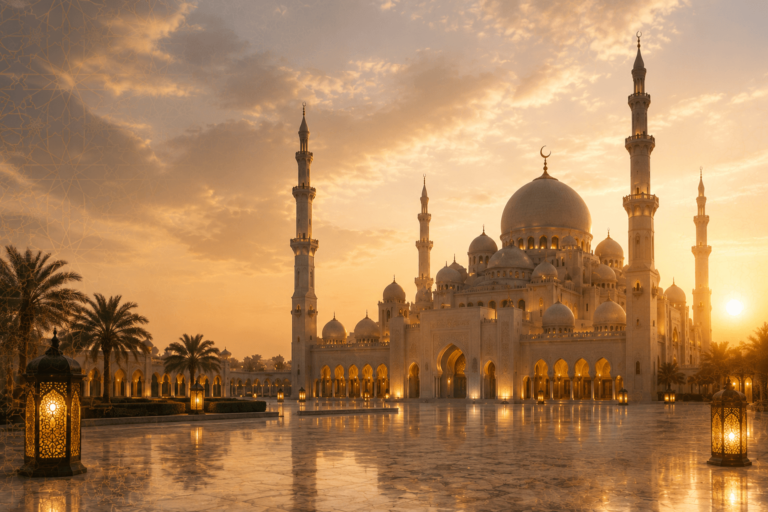 Mosque at sunset