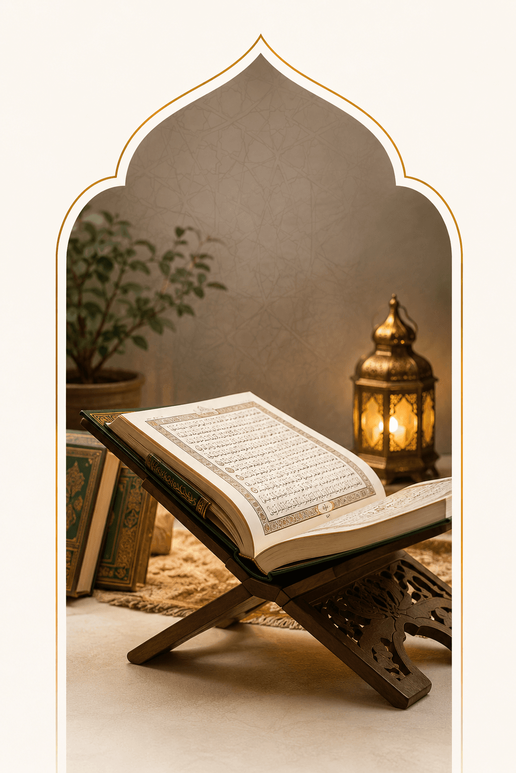Quran on wooden stand