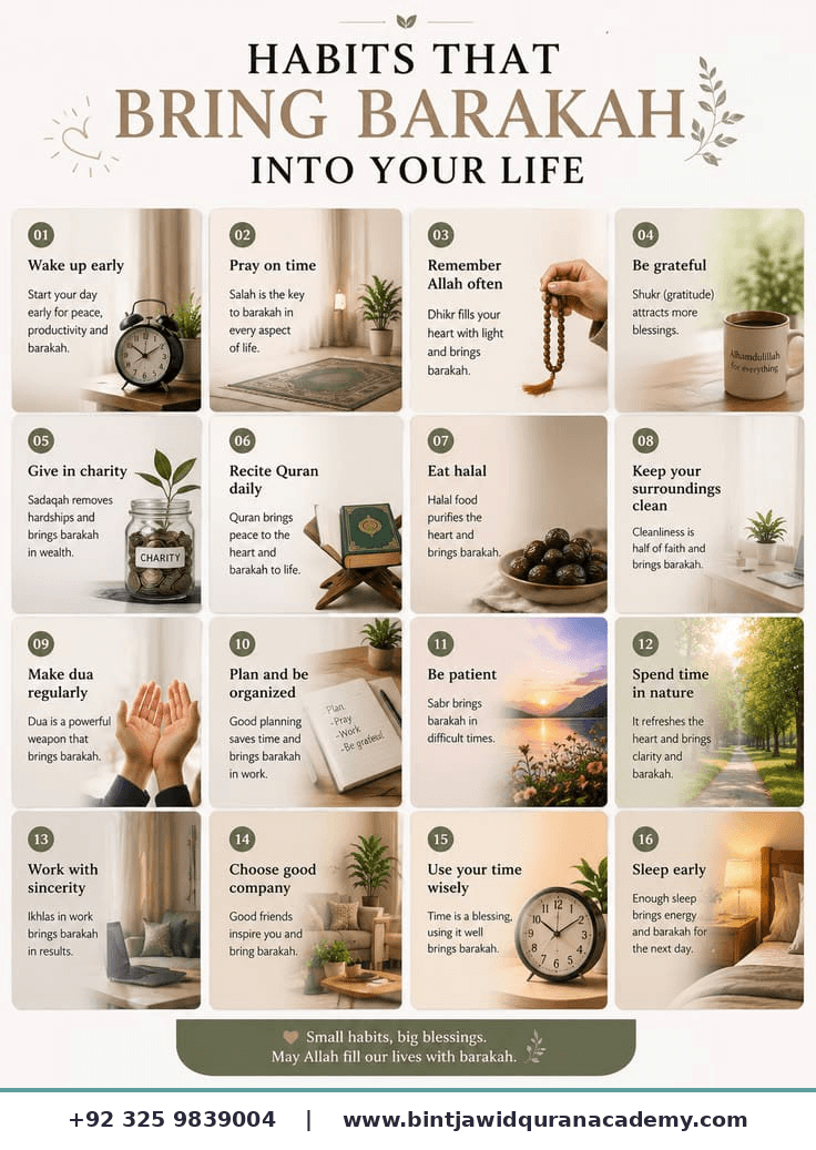 Habits That Bring Barakah