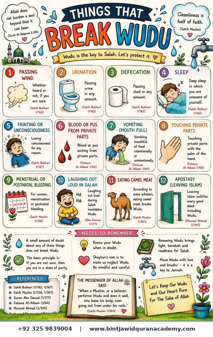 Things That Break Wudu