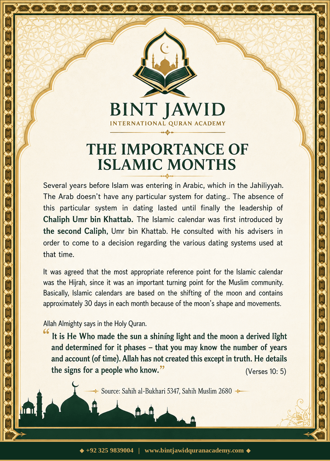 Islamic Months