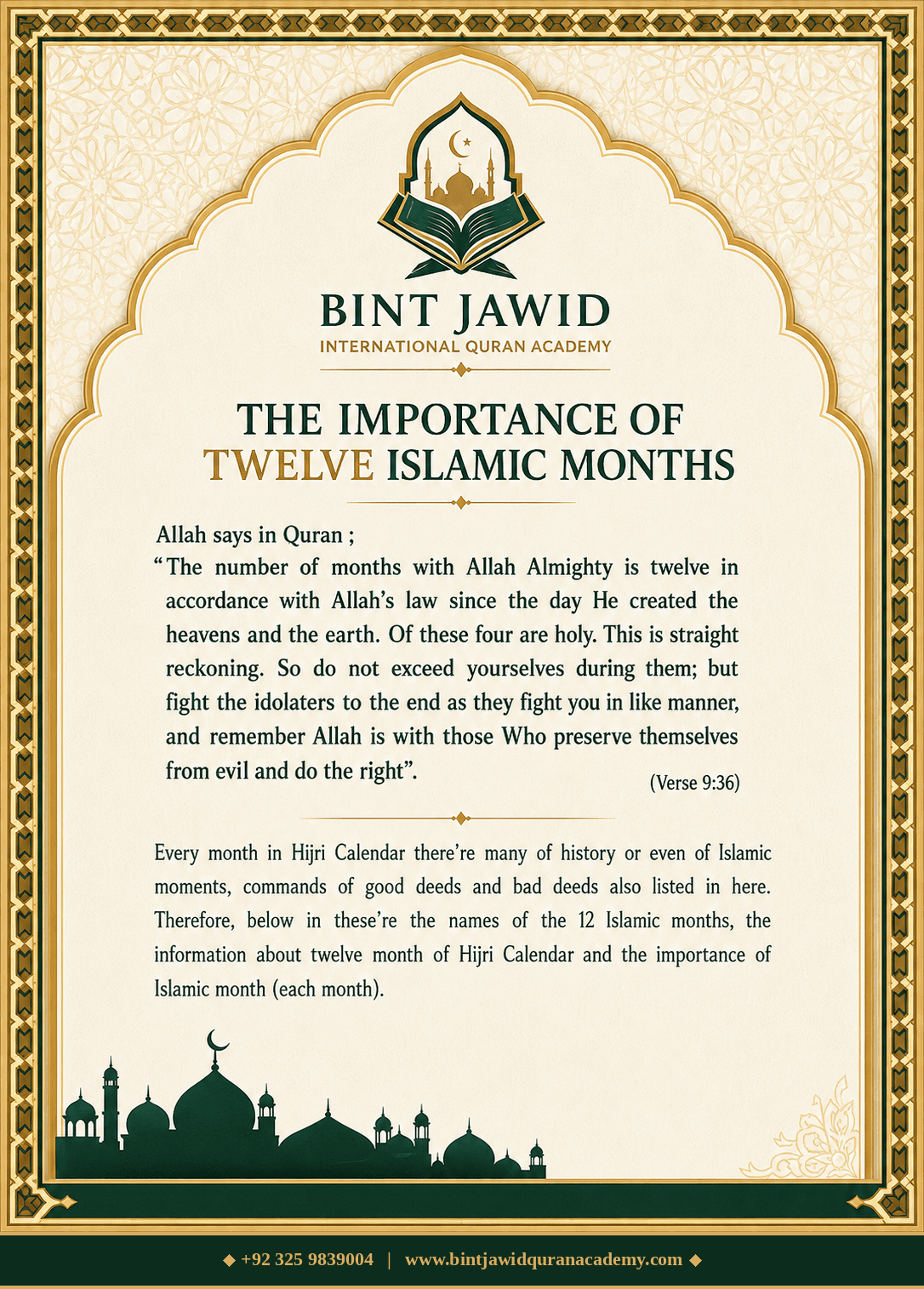 Islamic Months step 2