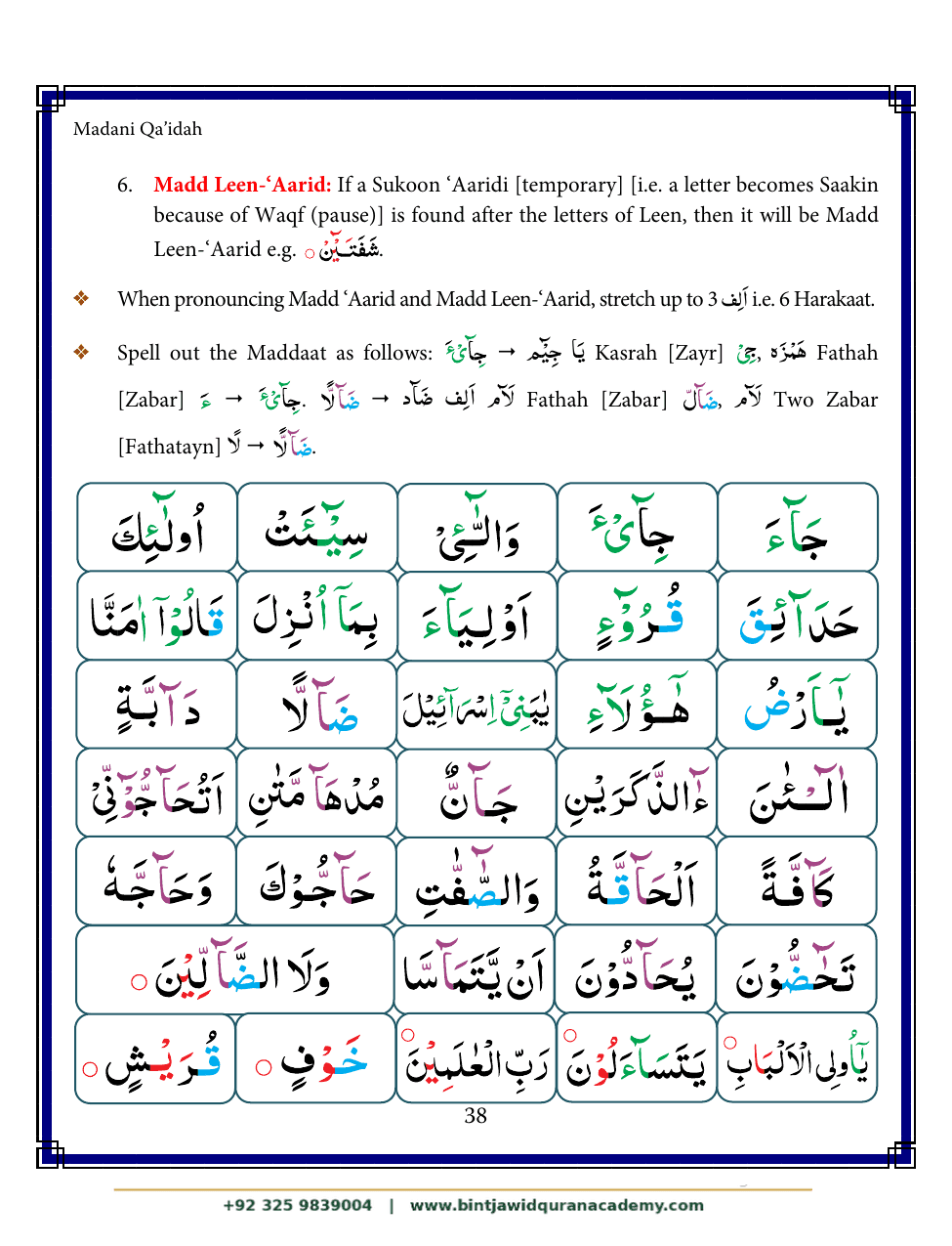 Madani Qaidah step 49